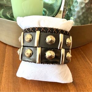 Artisan Black and Gold Studded Necklace